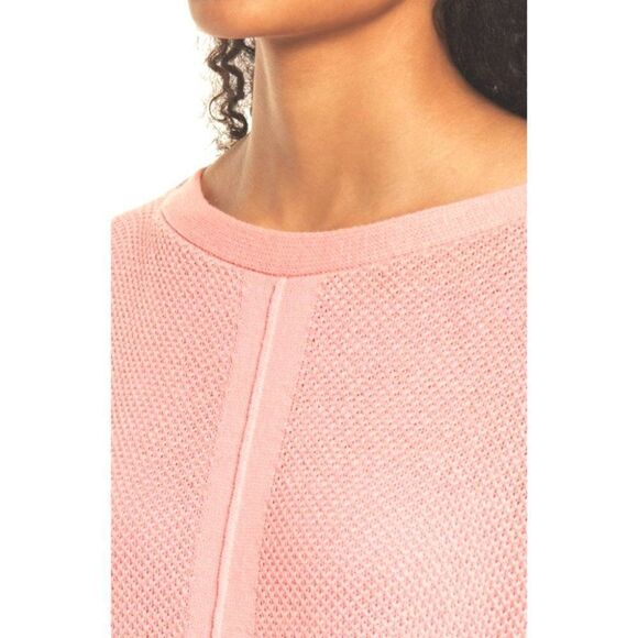 New caslon | Piqué Pullover Sweater In Pink Bride - Picture 2 of 9